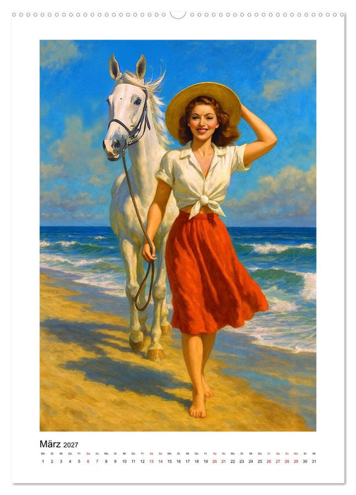 Cowgirls der 50er (CALVENDO Premium Wandkalender 2027)
