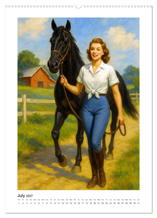 Western Pin-Up Girls (CALVENDO Premium-Calendar 2027)