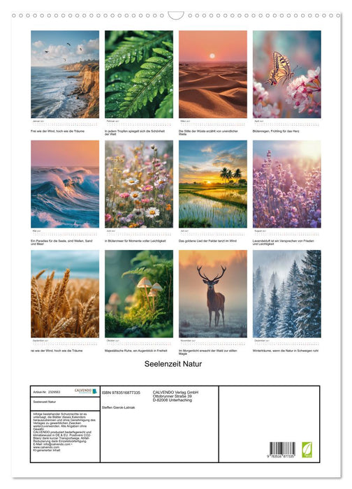 Seelenzeit Natur (CALVENDO Wandkalender 2027)