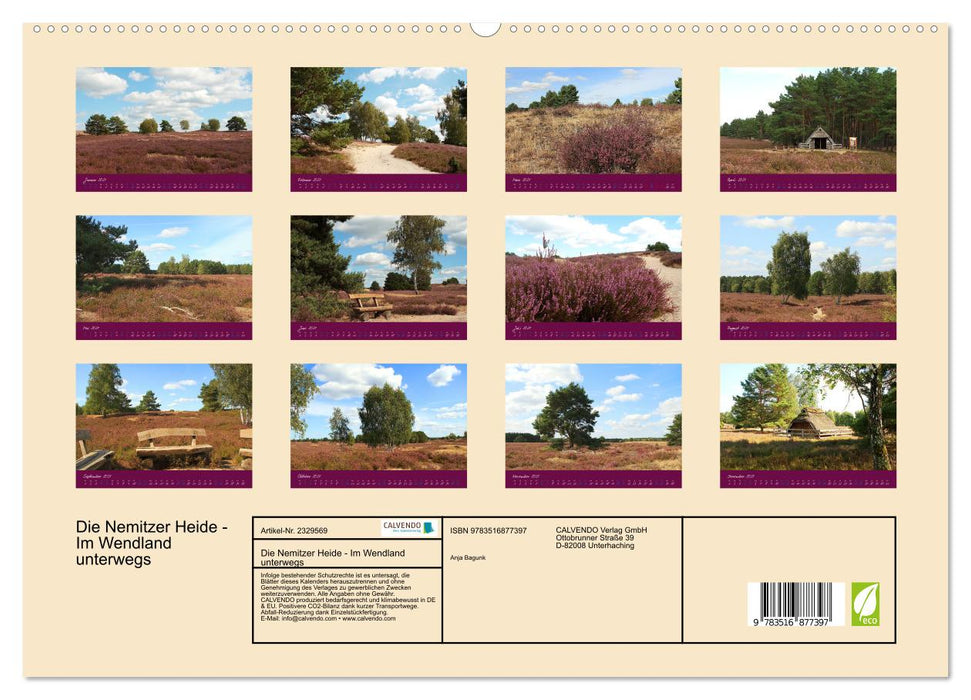 Die Nemitzer Heide - Im Wendland unterwegs (CALVENDO Premium Wandkalender 2027)