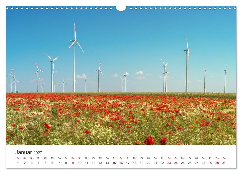Deutschland, Energie des Windes: wunderschöne Landschaften (CALVENDO Wandkalender 2027)