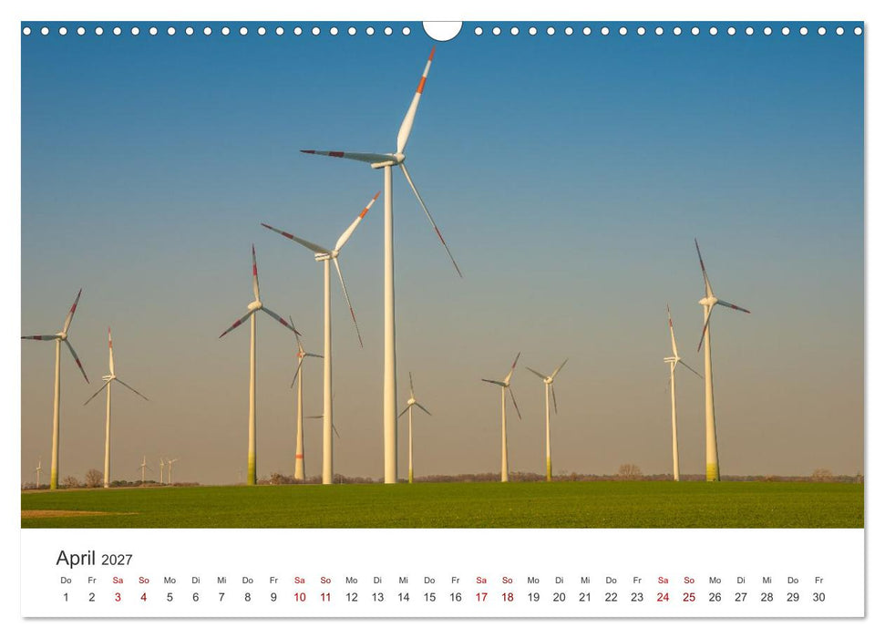 Deutschland, Energie des Windes: wunderschöne Landschaften (CALVENDO Wandkalender 2027)