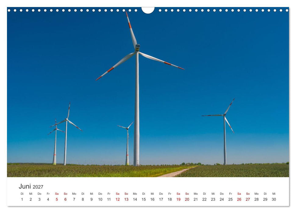 Deutschland, Energie des Windes: wunderschöne Landschaften (CALVENDO Wandkalender 2027)