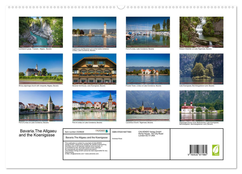 Bavaria.The Allgaeu and the Koenigssse (CALVENDO Premium-Calendar 2027)