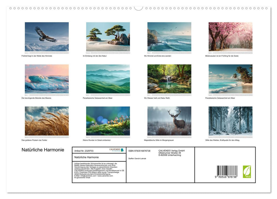 Natürliche Harmonie (CALVENDO Premium Wandkalender 2027)