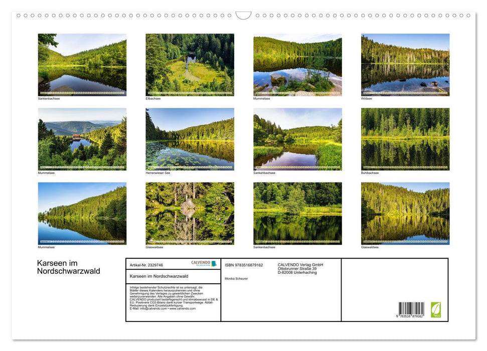 Karseen im Nordschwarzwald (CALVENDO Wandkalender 2027)