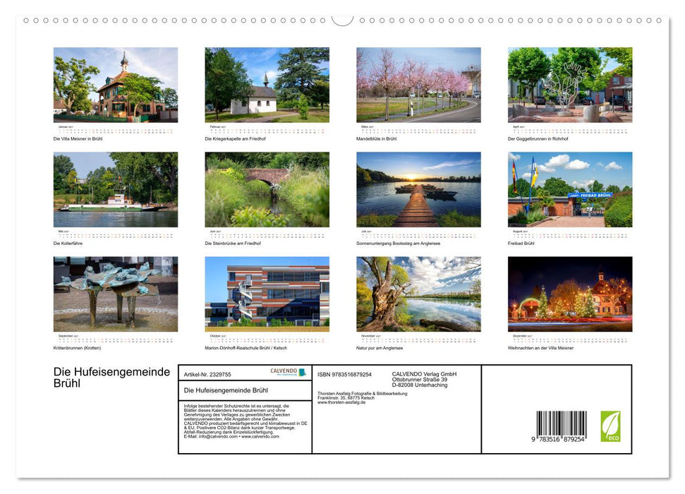Die Hufeisengemeinde Brühl (CALVENDO Premium Wandkalender 2027)