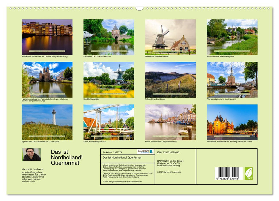 Das ist Nordholland! Querformat (CALVENDO Premium Wandkalender 2027)