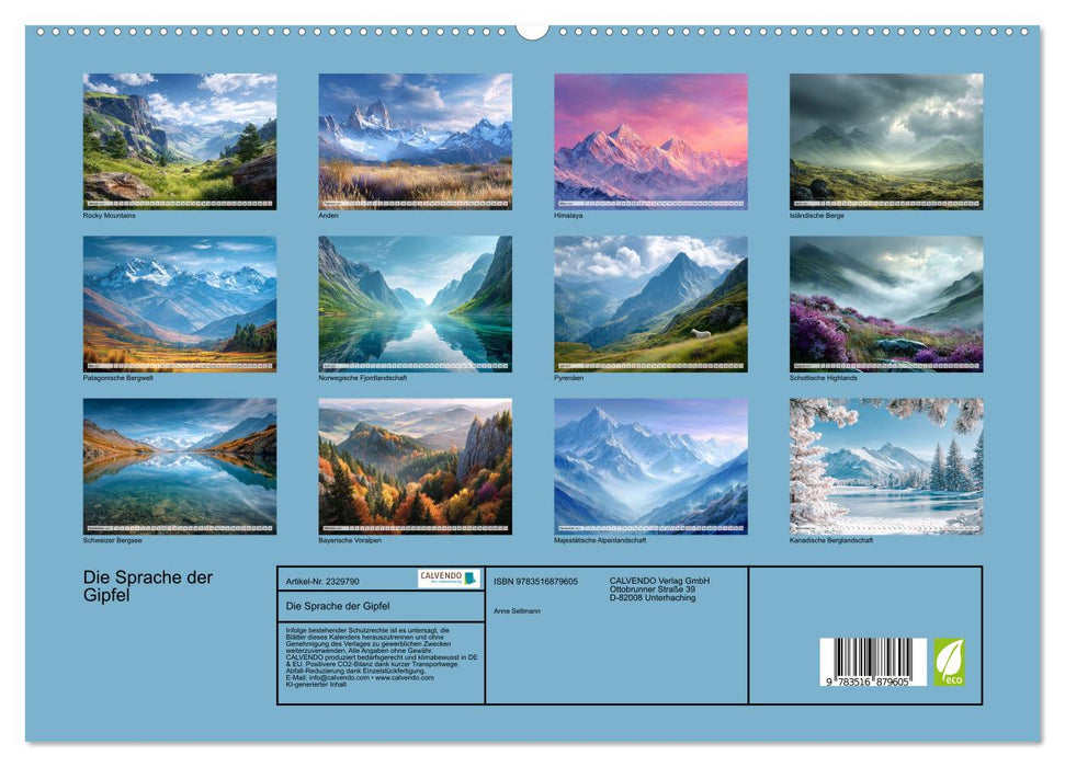 Die Sprache der Gipfel (CALVENDO Premium Wandkalender 2027)
