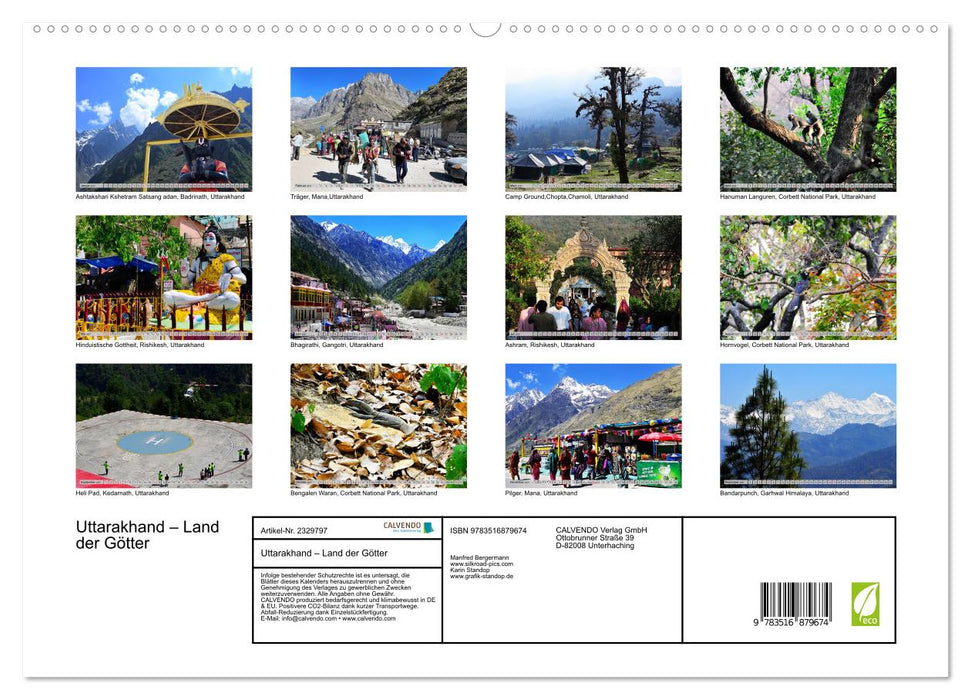 Uttarakhand – Land der Götter (CALVENDO Premium Wandkalender 2027)