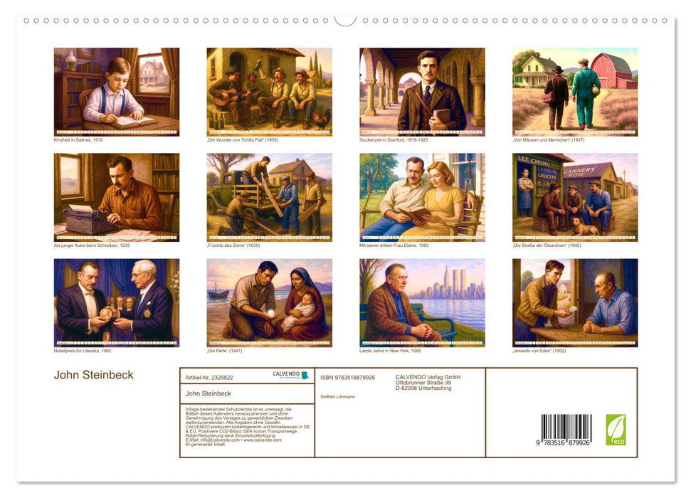 John Steinbeck (CALVENDO Premium Wandkalender 2027)