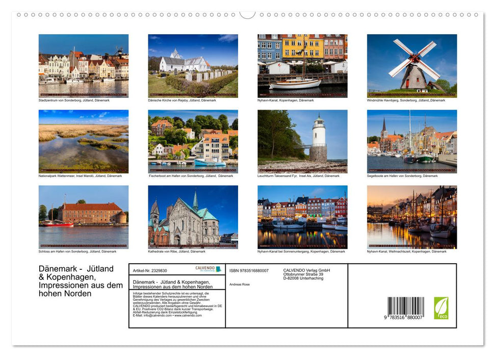 Dänemark - Jütland & Kopenhagen, Impressionen aus dem hohen Norden (CALVENDO Premium Wandkalender 2027)