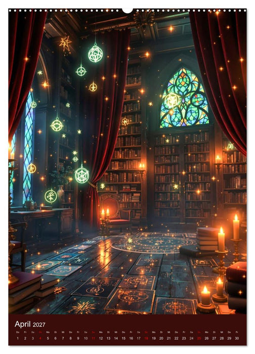 Schattenbibliothek Eldoria (CALVENDO Wandkalender 2027)