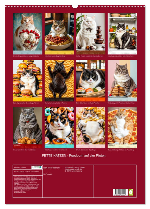 FETTE KATZEN - Foodporn auf vier Pfoten (CALVENDO Wandkalender 2027)