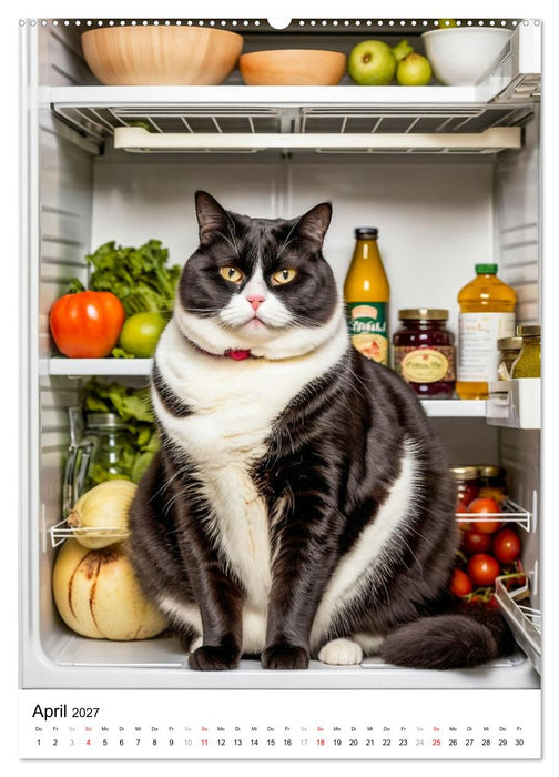 FETTE KATZEN - Foodporn auf vier Pfoten (CALVENDO Wandkalender 2027)
