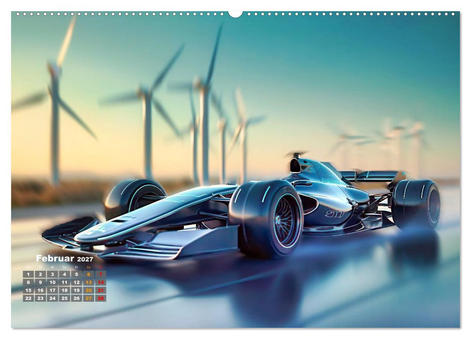 Formel E futuristisch (CALVENDO Premium Wandkalender 2027)