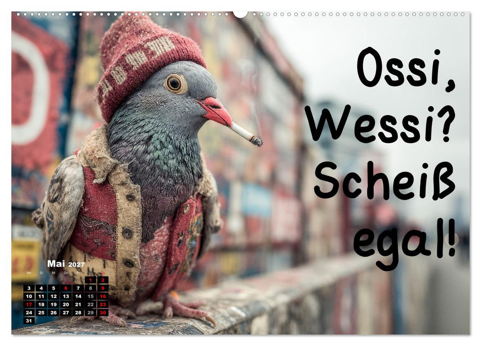 Freche Tauben - Lustiger Sprüchekalender mit Berliner Schnautze (CALVENDO Premium Wandkalender 2027)