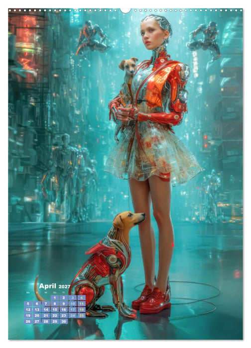 Cyberpunk Ästhetik – Neonstadt mit seinne Bewohnern (CALVENDO Premium Wandkalender 2027)