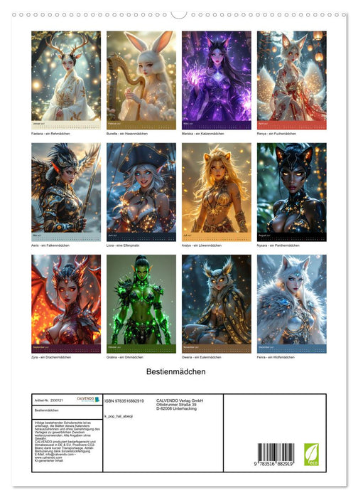 Bestienmädchen (CALVENDO Premium Wandkalender 2027)