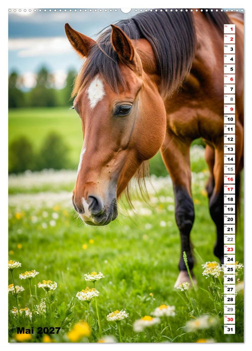Pferdekalender - Wunderschöne Pferde in Natur und Portraits (CALVENDO Premium Wandkalender 2027)