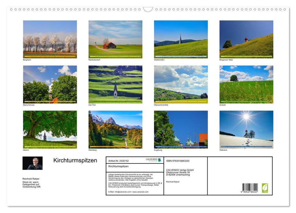 Kirchturmspitzen (CALVENDO Wandkalender 2027)