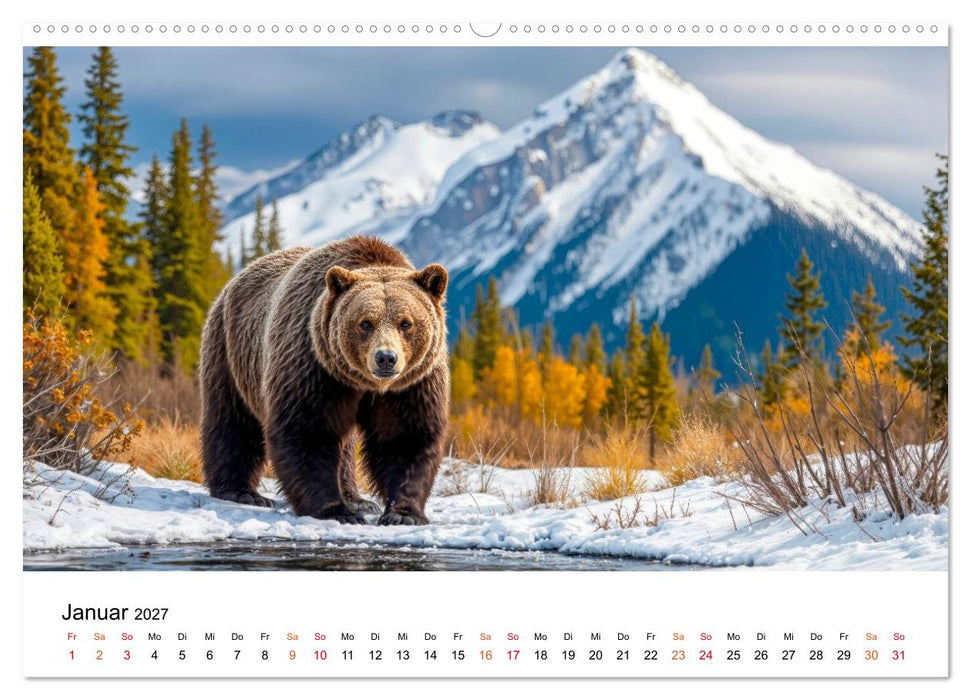 Bären - Die Macht der Natur (CALVENDO Wandkalender 2027)