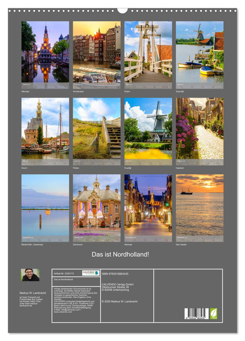 Das ist Nordholland! (CALVENDO Wandkalender 2027)