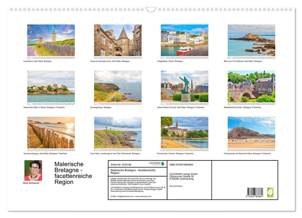 Malerische Bretagne - facettenreiche Region (CALVENDO Wandkalender 2027)