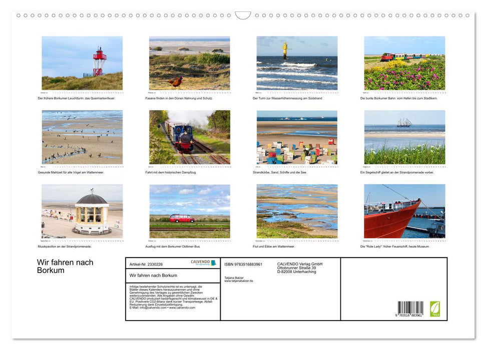 Wir fahren nach Borkum (CALVENDO Wandkalender 2027)