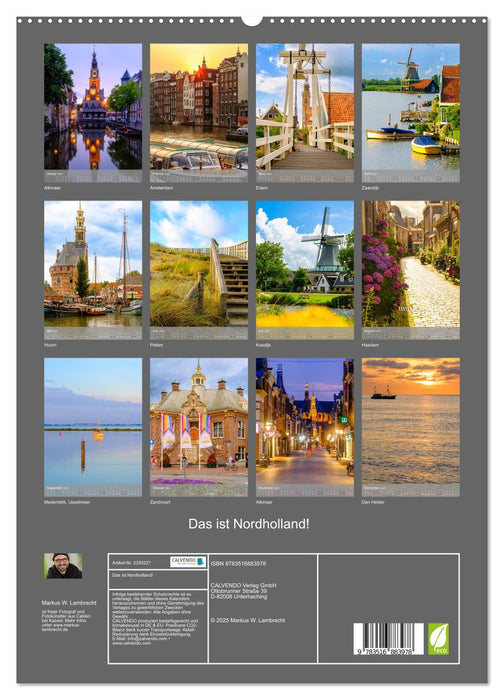 Das ist Nordholland! (CALVENDO Premium Wandkalender 2027)