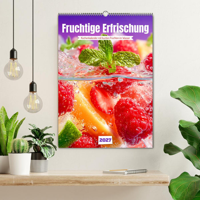 Fruchtige Erfrischung - Küchenkalender mit bunten Früchten im Wasser (CALVENDO Wandkalender 2027)