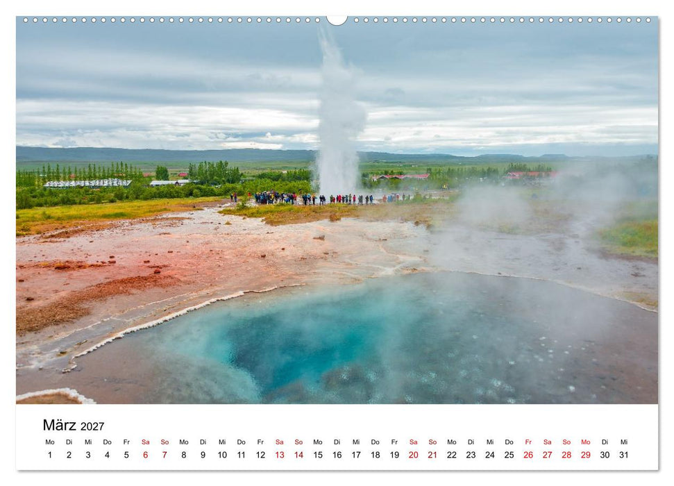 Island, Land aus Feuer und Eis: Sich ständig neu formende Erde (CALVENDO Wandkalender 2027)