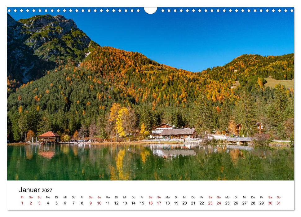 Dolomiten, Drei Zinnen Naturpark: Alpenlandschaften (CALVENDO Wandkalender 2027)