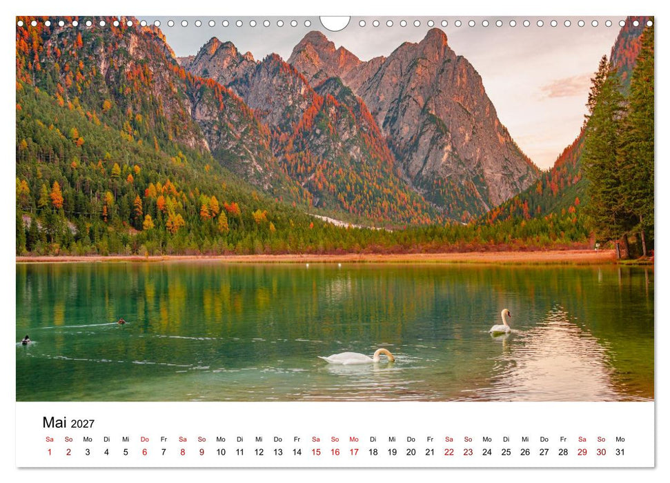 Dolomiten, Drei Zinnen Naturpark: Alpenlandschaften (CALVENDO Wandkalender 2027)