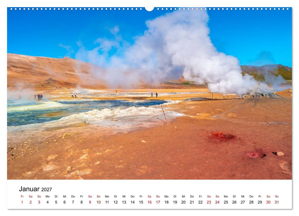 Island, Land aus Feuer und Eis: Sich ständig neu formende Erde (CALVENDO Premium Wandkalender 2027)