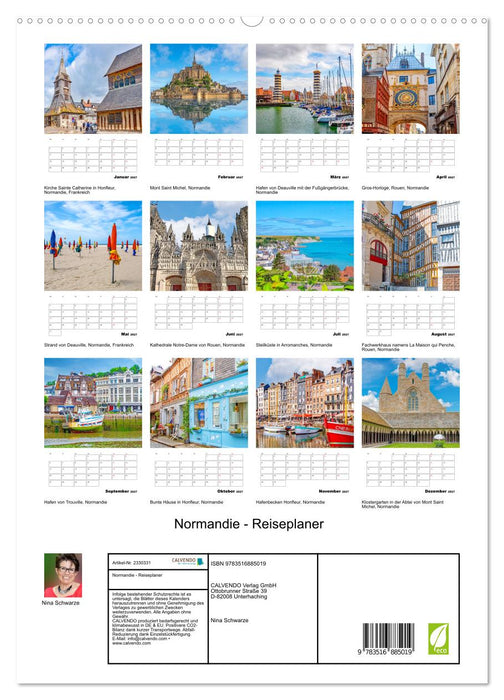 Normandie - Reiseplaner (CALVENDO Premium Wandkalender 2027)