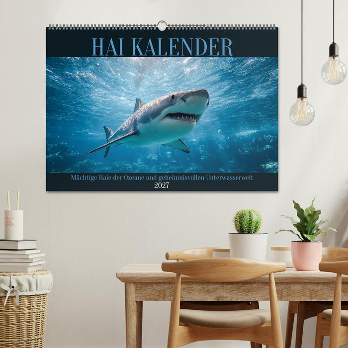 Hai Kalender - Mächtige Haie der Ozeane und geheimnisvollen Unterwasserwelt (CALVENDO Wandkalender 2027)