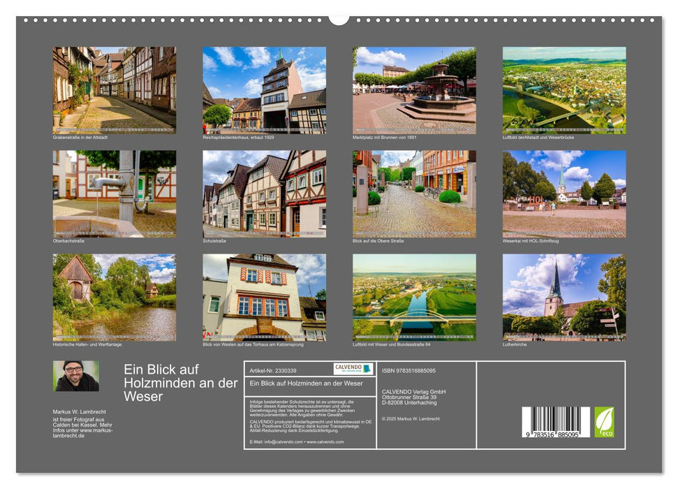 Ein Blick auf Holzminden an der Weser (CALVENDO Premium Wandkalender 2027)