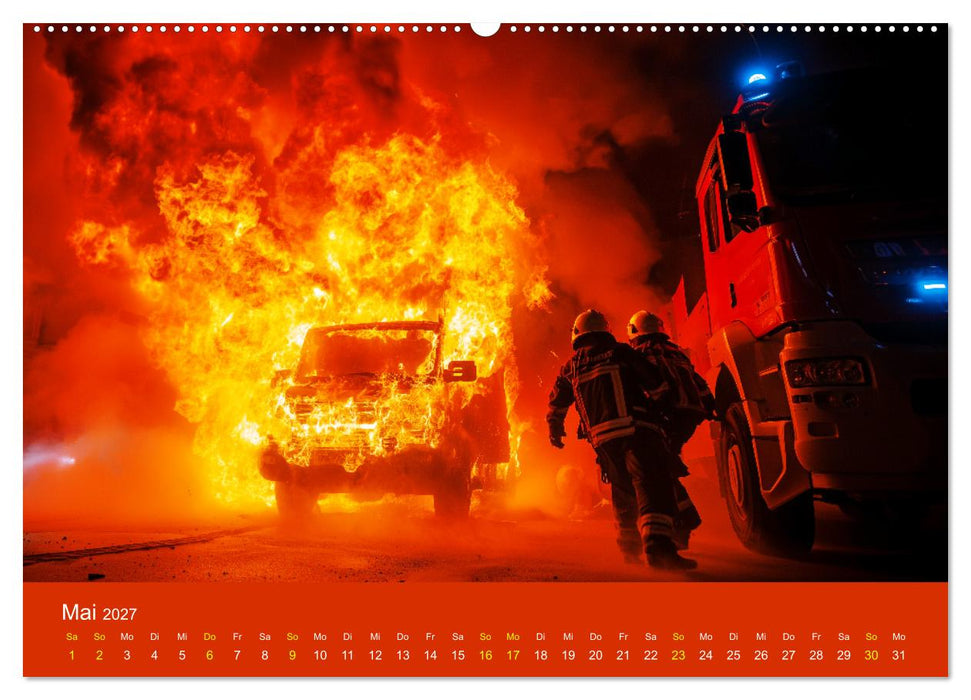 Feuer und Flamme - Feuerwehrkalender (CALVENDO Wandkalender 2027)