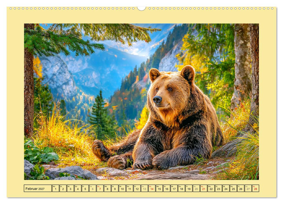 Im Herz der Wildnis. Die beeindruckende Stärke und Stille der Bären (CALVENDO Wandkalender 2027)