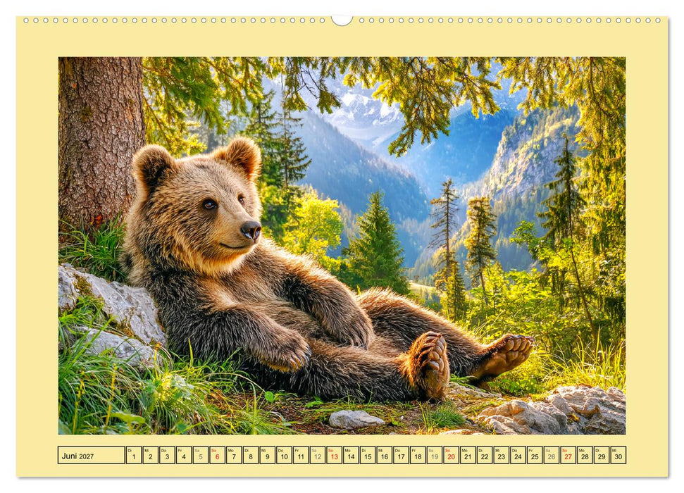 Im Herz der Wildnis. Die beeindruckende Stärke und Stille der Bären (CALVENDO Wandkalender 2027)