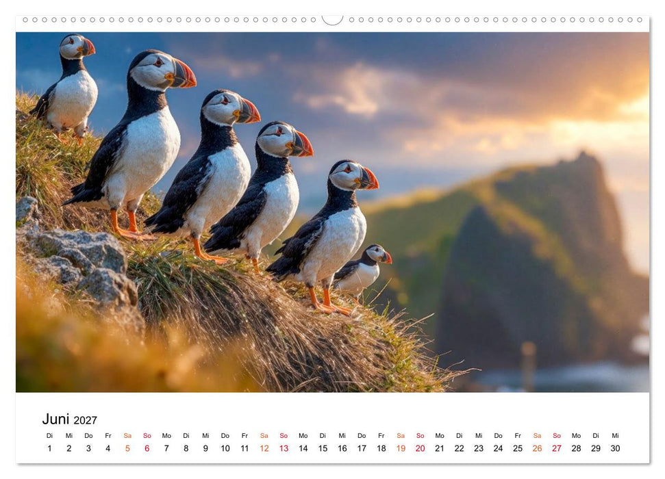 Papageitaucher - Freche Komiker auf Fels und Welle (CALVENDO Wandkalender 2027)