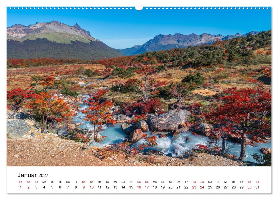 Patagonien, Tierra del Fuego: Am Rand der Welt (CALVENDO Wandkalender 2027)