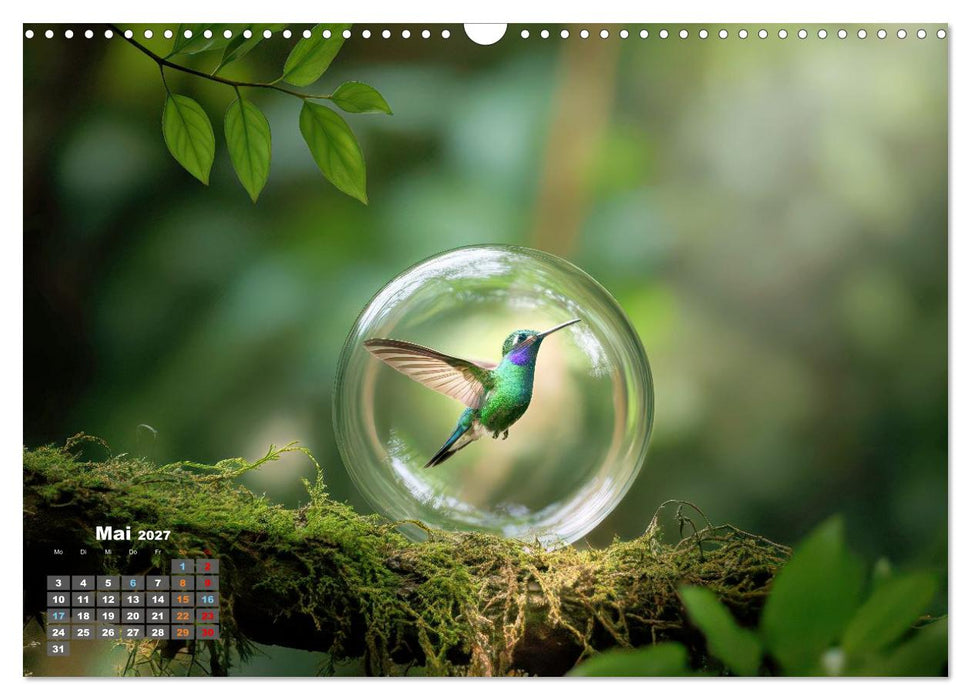 Kolibri in der Glaskugel (CALVENDO Wandkalender 2027)