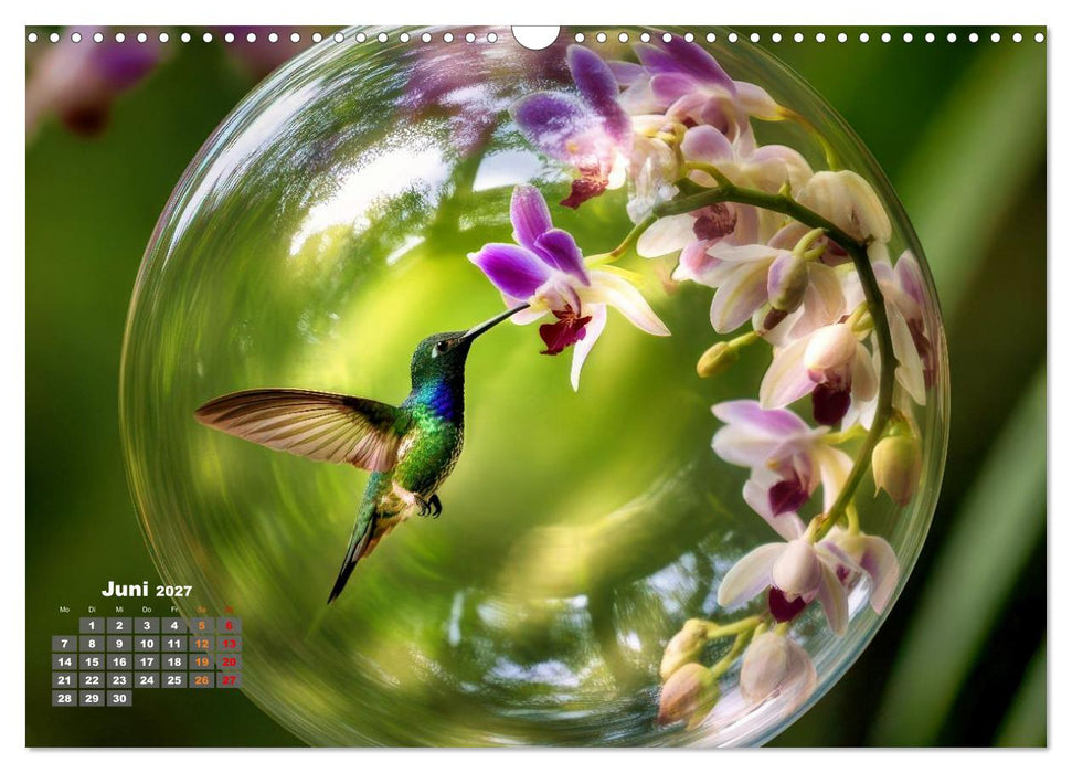 Kolibri in der Glaskugel (CALVENDO Wandkalender 2027)