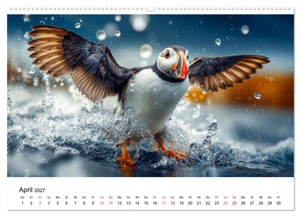 Papageitaucher - Freche Komiker auf Fels und Welle (CALVENDO Premium Wandkalender 2027)
