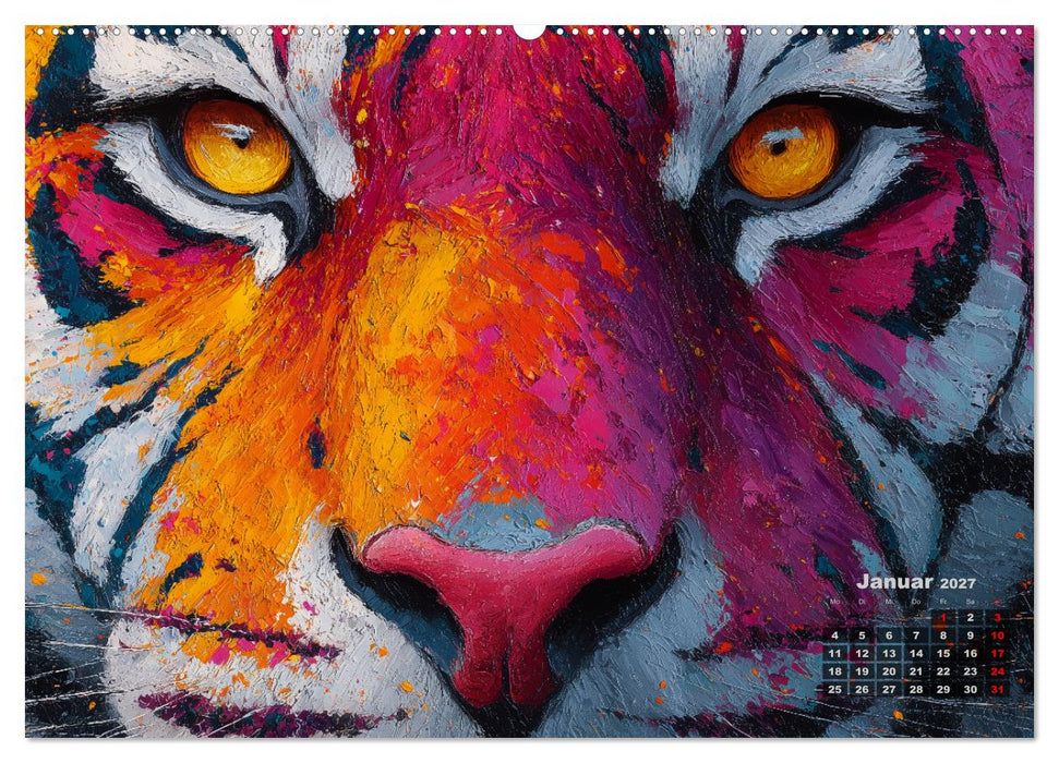 Tiere im Porträt - Aquarell Tierkalender für die ganze Familie (CALVENDO Wandkalender 2027)