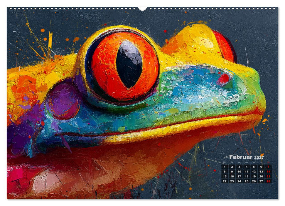 Tiere im Porträt - Aquarell Tierkalender für die ganze Familie (CALVENDO Wandkalender 2027)