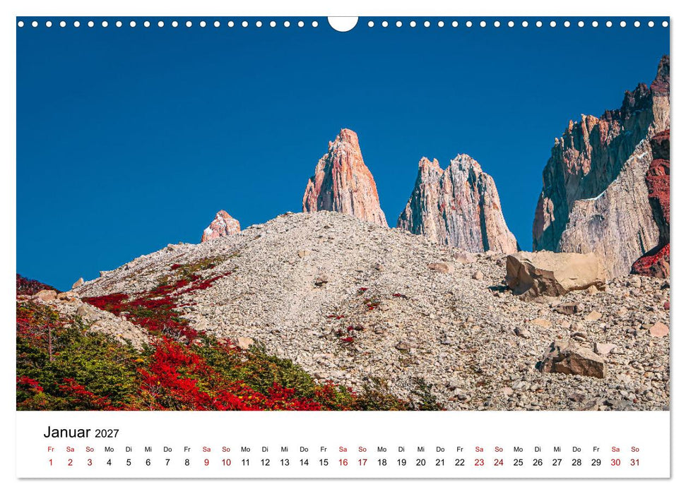 Patagonien, Torres del Paine Nationalpark: Am Rand der Welt (CALVENDO Wandkalender 2027)