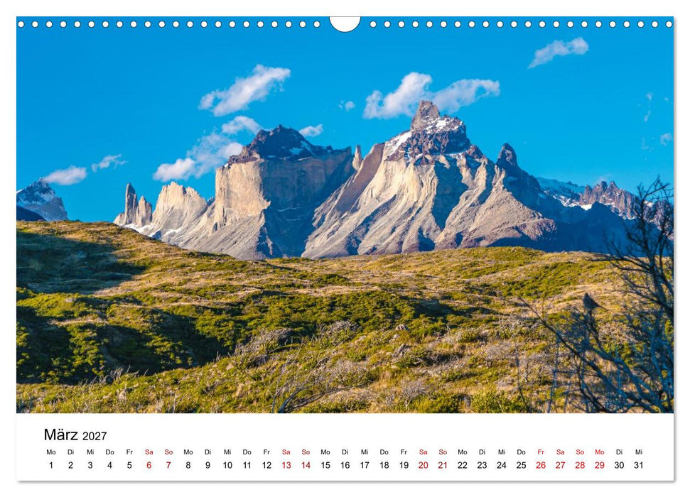 Patagonien, Torres del Paine Nationalpark: Am Rand der Welt (CALVENDO Wandkalender 2027)